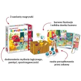 Zestaw elementów gry Kapitan Nauka Sprzątanie na białym tle