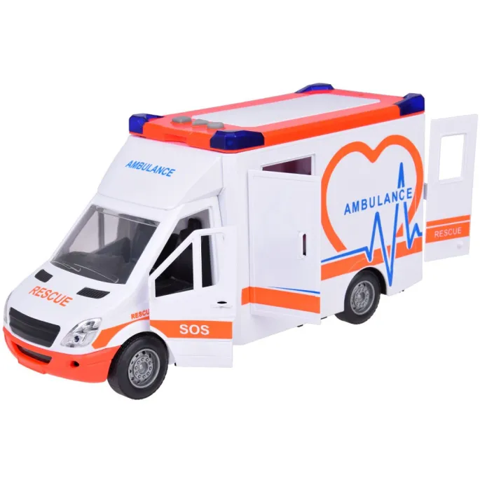 karetka pogotowia ratunkowego ZA5217 z efektami świetlnymi podczas zabawy