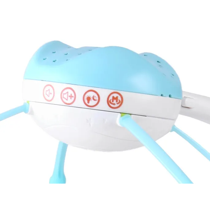 Projektor rzutujący gwiazdki na sufit w pokoju dziecięcym