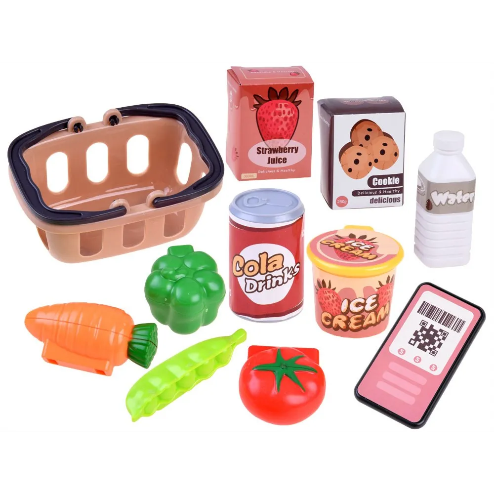 waga dziecięca i produkty spożywcze do zabawy