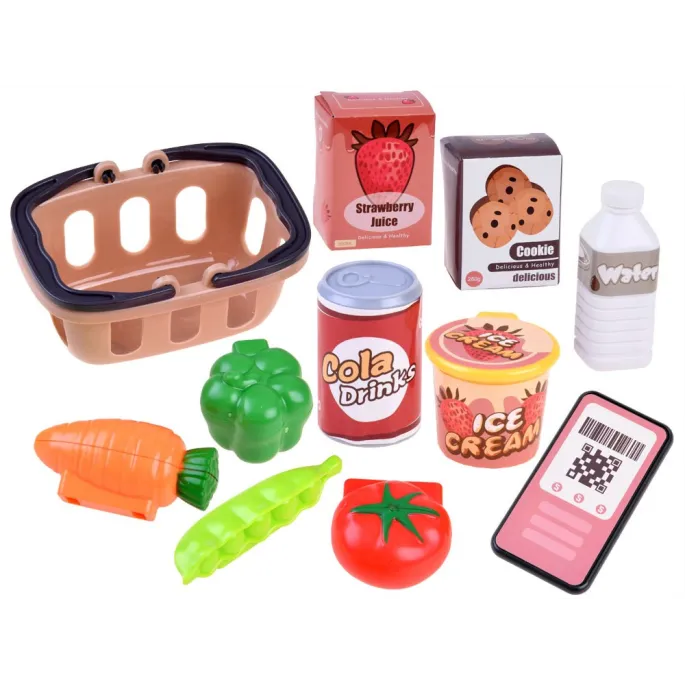 waga dziecięca i produkty spożywcze do zabawy