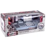 kolorowe banknoty i monety dołączone do kasy dla dzieci