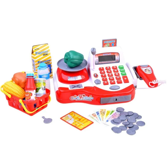 zbliżenie na kalkulator i przyciski kasy fiskalnej