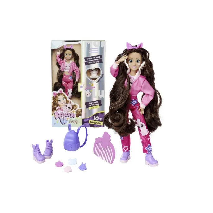 Lalka Kawaii Hi Lucy z super długimi włosami i króliczkiem Momo