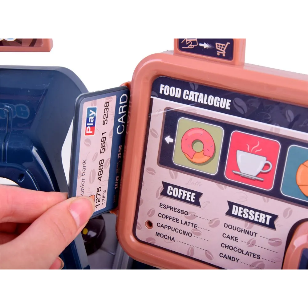 Detal opakowania kartonowego na komplet kawiarnia ekspres do kawy