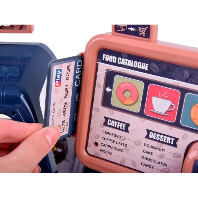 Detal opakowania kartonowego na komplet kawiarnia ekspres do kawy