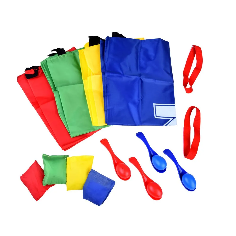 widok elementów zestawu do zabaw ruchowych dla dzieci