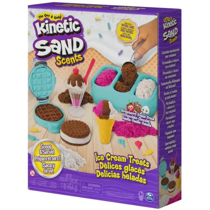 Kinetic Sand Lodowe specjały 454g – kolorowy piasek kinetyczny do kreatywnej zabawy
