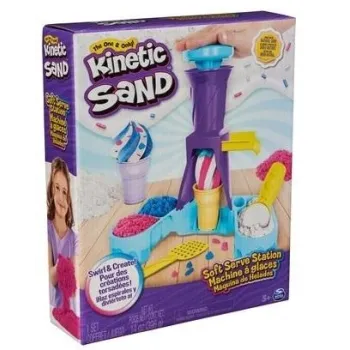 Zestaw piasku kinetycznego Kinetic Sand Wytwórnia lodów z akcesoriami
