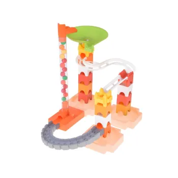 Klocki 63ele tor kulkowy kulodrom zjeżdżalnia dla kulek ZA5980