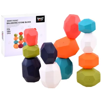 Klocki KAMIENIE układanka balans piramida ZA3990