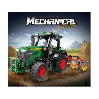 Opakowanie zestawu klocków z ilustracją złożonego traktora