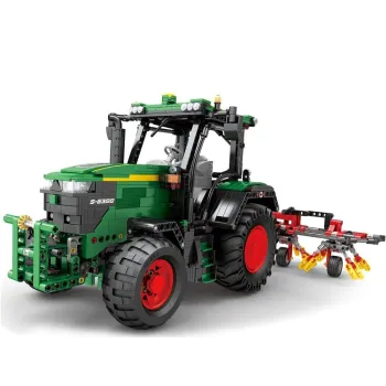 Klocki konstrukcyjne - Zdalnie sterowany TRAKTOR z bronami 1664-ele ZA5798