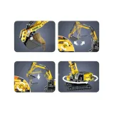 Klocki i elementy do samodzielnego montażu technicznej koparki