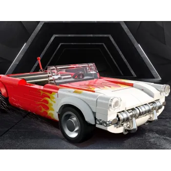 Widok gotowego modelu roadstera w stylu amerykańskich lat 50.