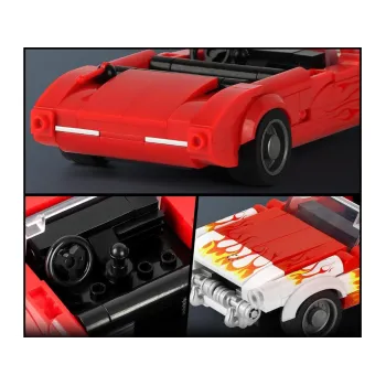 Opakowanie zestawu klocków samochód klasyczny hot rod z elementami