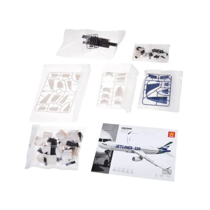 Model pasażerskiego samolotu z widocznymi detalami