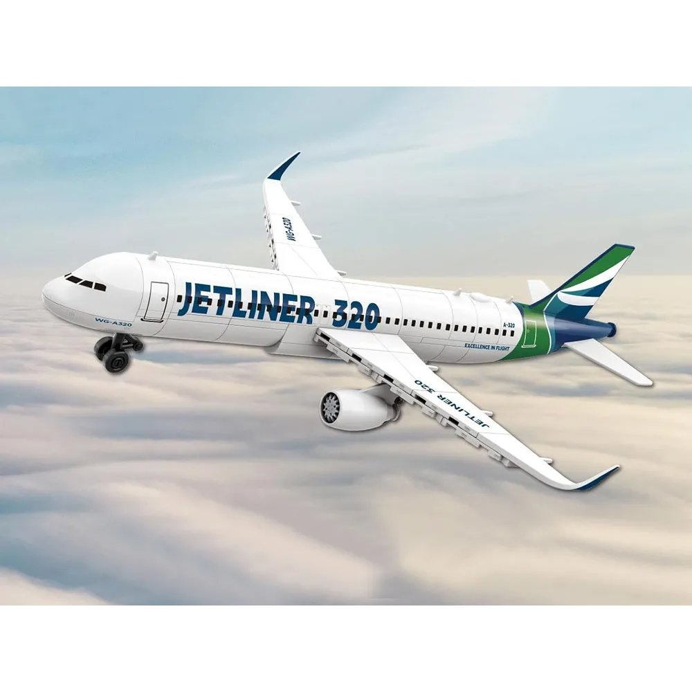 Elementy zestawu: klocki, separator i arkusz naklejek