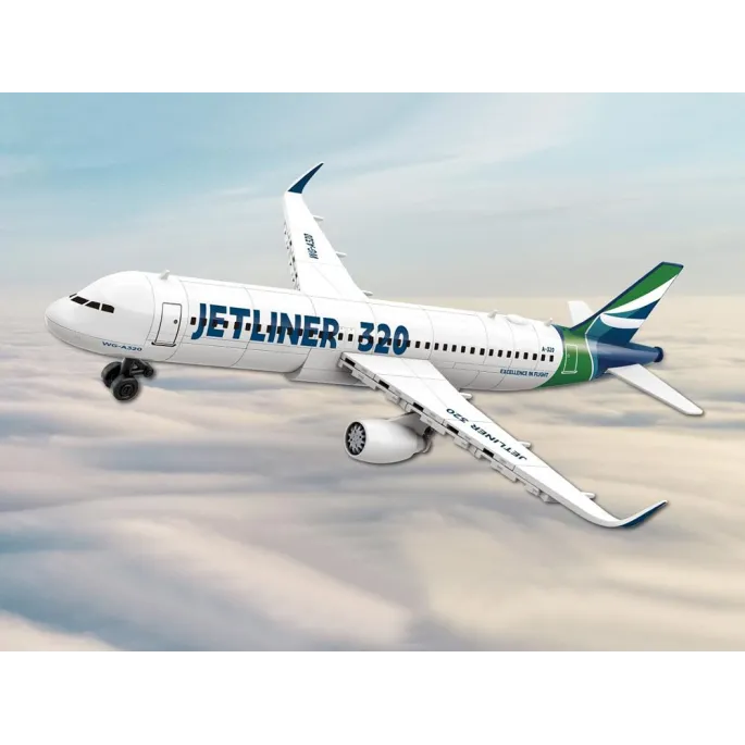 Elementy zestawu: klocki, separator i arkusz naklejek