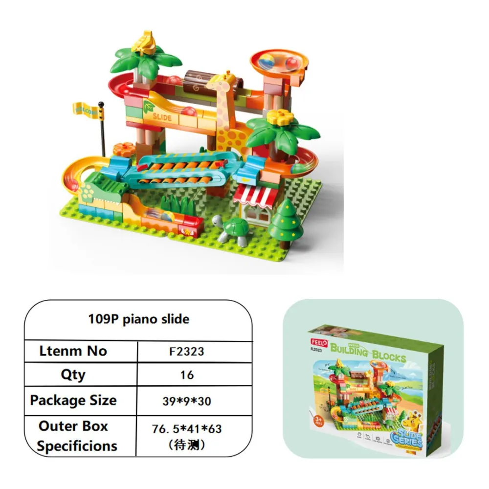 klocki konstrukcyjne tor kulka safari z elementami do budowania toru