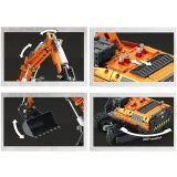 Złożony model koparki podczas jazdy po podłodze