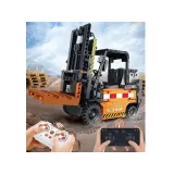 komplet elementów zestawu konstrukcyjnego rozłożony przed złożeniem