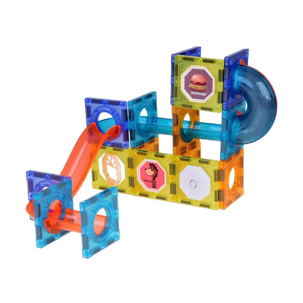 Naklejki edukacyjne do personalizacji konstrukcji z klocków magnetycznych