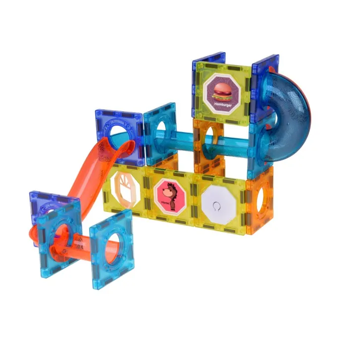 Naklejki edukacyjne do personalizacji konstrukcji z klocków magnetycznych