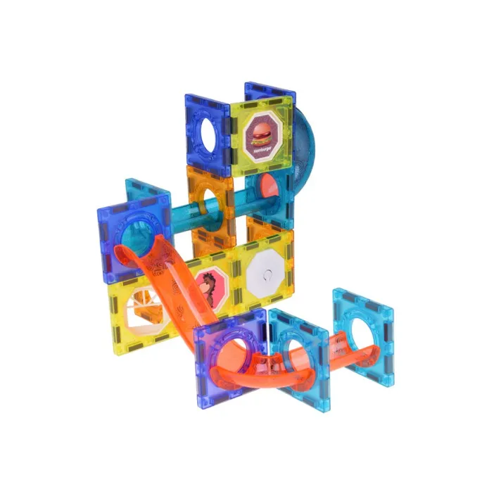 Estetyczne, zaokrąglone kształty klocków leżące na jasnym tle