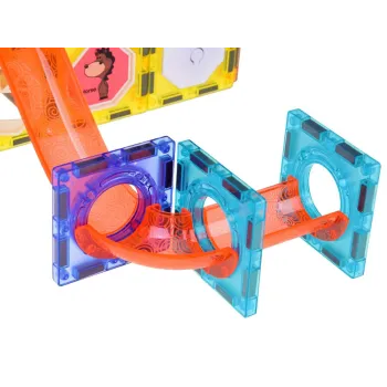 Ruch kuli po podświetlanym torze zbudowanym z magnetycznych elementów