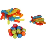 zbliżenie na podświetlane elementy klocków magnetycznych dla dzieci