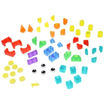 Klocki magnetyczne 3D Podświetlane klocki magnetyczne 64 ele ZA5240