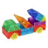 zestaw 64 elementów klocków magnetycznych z efektem świetlnym