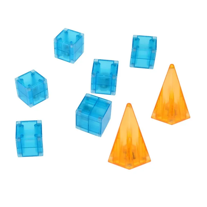 zbliżenie na podświetlony element klocka magnetycznego