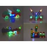 pudełko klocków magnetycznych 3d z widoczną instrukcją