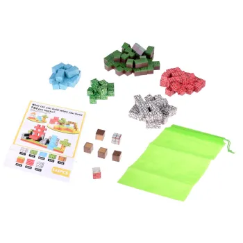 Klocki magnetyczne konstrukcyjne 144 ele kostki sześciany piksele ZA6005