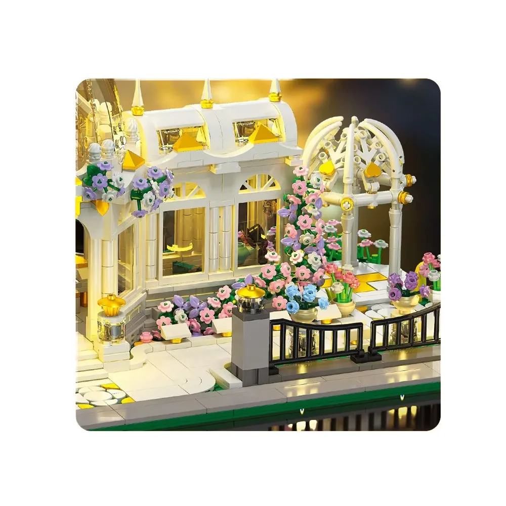 Kopuła z przezroczystego tworzywa w modelu ogrodu botanicznego