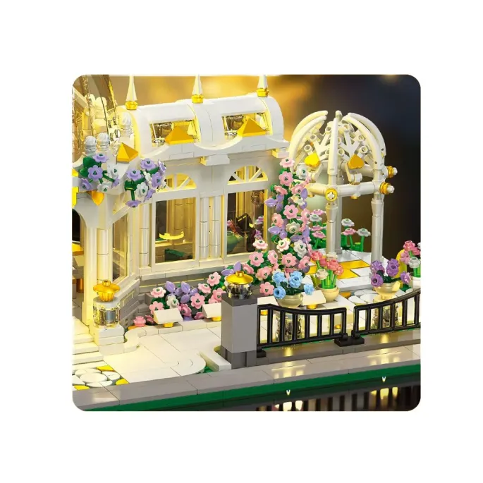 Kopuła z przezroczystego tworzywa w modelu ogrodu botanicznego