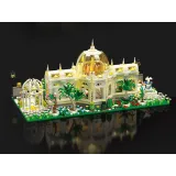 Podświetlenie LED w latarniach i kopule w zestawie ogrodu z klocków