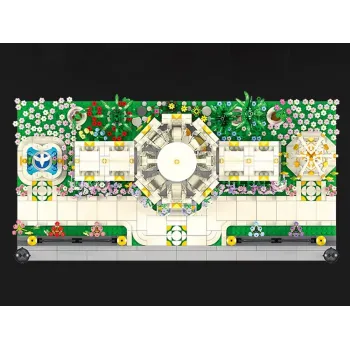 Realistyczne szczegóły ogrodowe: pergole, donice, palmy z klocków