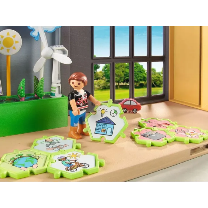 Rośliny i akcesoria ekologiczne z Playmobil 71331 na planszy