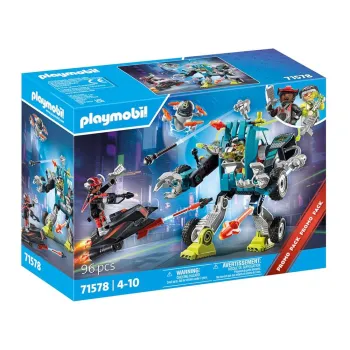 dron i ogniste detale z zestawu Playmobil 71578, widok w zbliżeniu