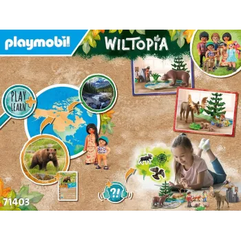 zestaw playmobil zwierzęta ameryki północnej z detalem akcesoriów