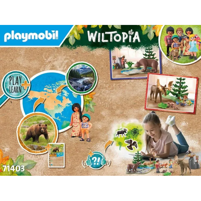 zestaw playmobil zwierzęta ameryki północnej z detalem akcesoriów