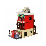 cały zbudowany model z widocznym fragmentem miejskiej sceny