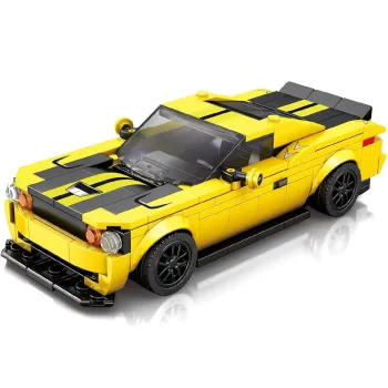 Klocki techniczne 319-elementów + naklejki Żółte Sportowe Auto ZA5260