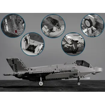 widok z góry na złożony model F-35 Lightning II