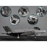 widok z góry na złożony model F-35 Lightning II