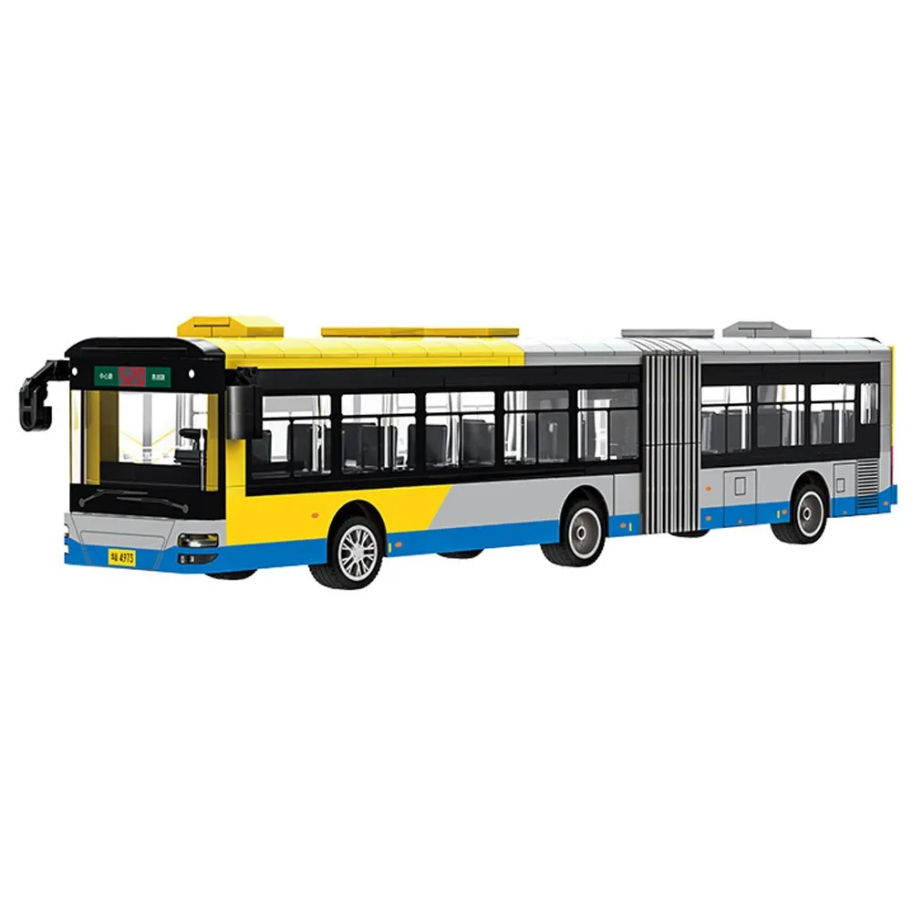 Elementy zestawu klocków z instrukcją oraz arkuszami naklejek