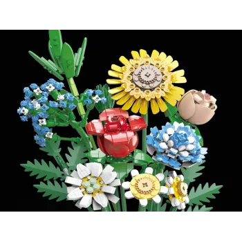 wybrane kwiaty z zestawu przedstawione w szczegółach